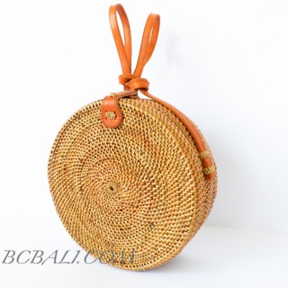 Circle Round Bags Rattan Ata Grass Hand Woven 100% Handmade